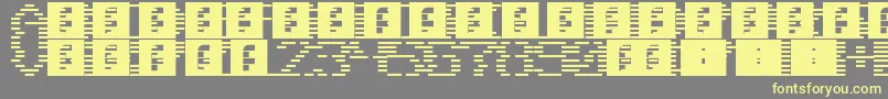 Fonte Scanlines – fontes amarelas em um fundo cinza