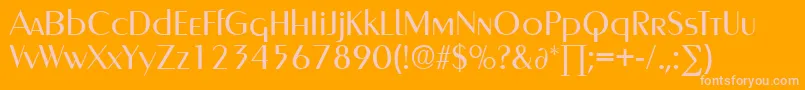 GreyhoundRegularDb Font – Pink Fonts on Orange Background