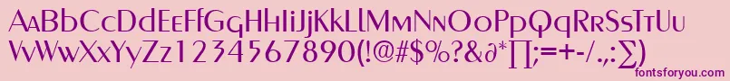 GreyhoundRegularDb Font – Purple Fonts on Pink Background