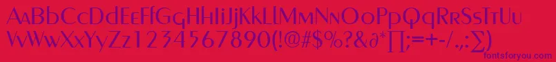 GreyhoundRegularDb Font – Purple Fonts on Red Background