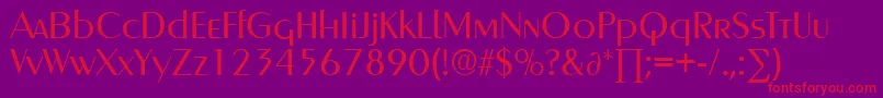 GreyhoundRegularDb Font – Red Fonts on Purple Background