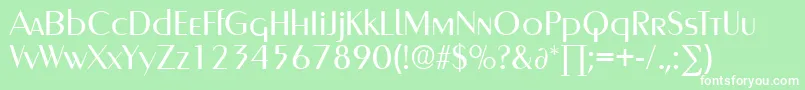 GreyhoundRegularDb Font – White Fonts on Green Background