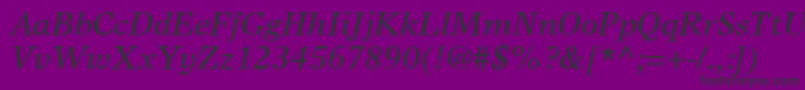 GrecoEuropaSsiItalic Font – Black Fonts on Purple Background