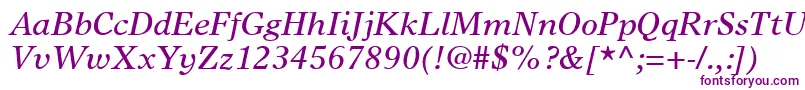 GrecoEuropaSsiItalic Font – Purple Fonts on White Background