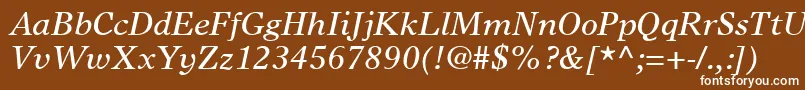 Шрифт GrecoEuropaSsiItalic – белые шрифты на коричневом фоне