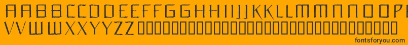 Orchidee Font – Black Fonts on Orange Background