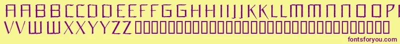 Orchidee Font – Purple Fonts on Yellow Background