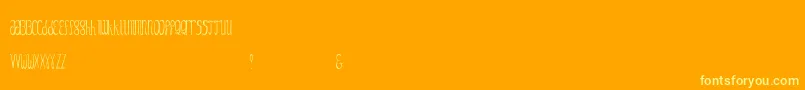 GezzyCondensedthin Font – Yellow Fonts on Orange Background