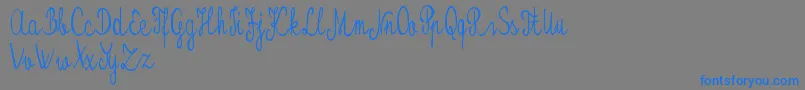 Kristalypersonaluse-Schriftart – Blaue Schriften auf grauem Hintergrund