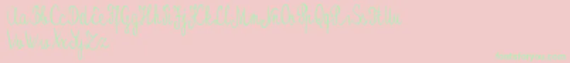 Kristalypersonaluse Font – Green Fonts on Pink Background