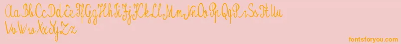 Kristalypersonaluse Font – Orange Fonts on Pink Background