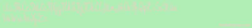 Kristalypersonaluse Font – Pink Fonts on Green Background