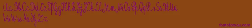 Kristalypersonaluse Font – Purple Fonts on Brown Background