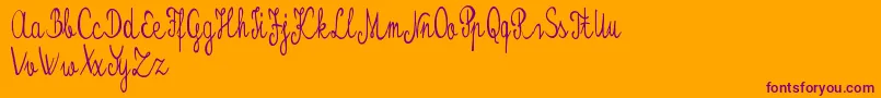 Kristalypersonaluse Font – Purple Fonts on Orange Background