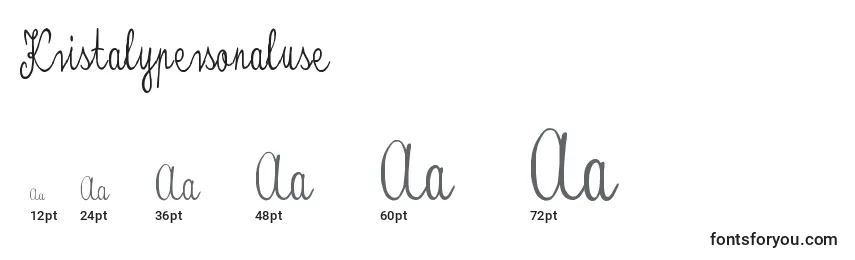 Kristalypersonaluse Font Sizes