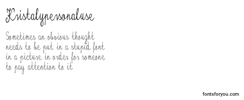 Kristalypersonaluse Font