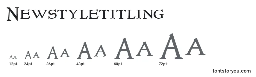 Newstyletitling Font Sizes