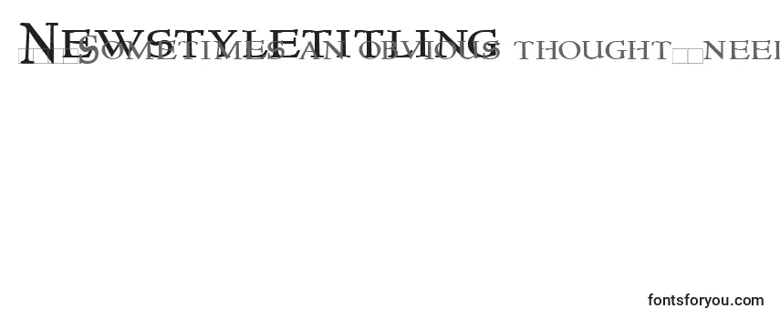 Newstyletitling Font