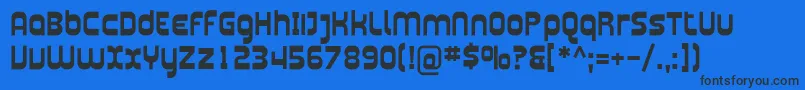Plasma03-Schriftart – Schwarze Schriften auf blauem Hintergrund