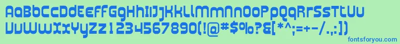 Шрифт Plasma03 – синие шрифты на зелёном фоне
