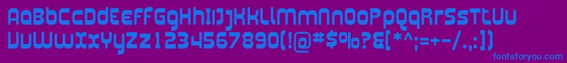 フォントPlasma03 – 紫色の背景に青い文字