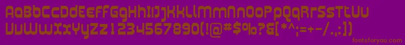 Plasma03 Font – Brown Fonts on Purple Background