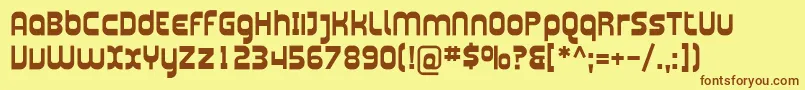 Plasma03 Font – Brown Fonts on Yellow Background