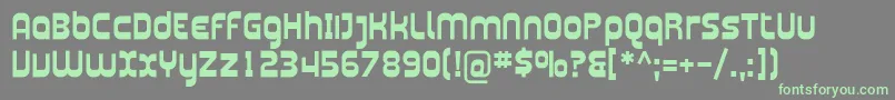 Plasma03 Font – Green Fonts on Gray Background