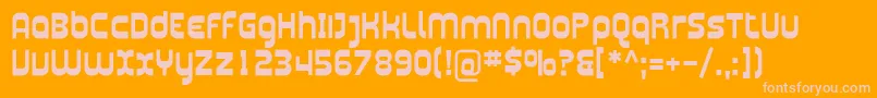 Plasma03 Font – Pink Fonts on Orange Background