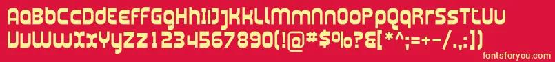 Plasma03 Font – Yellow Fonts on Red Background