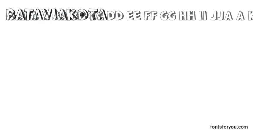 Schriftart BataviaKota (78530) – Alphabet, Zahlen, spezielle Symbole