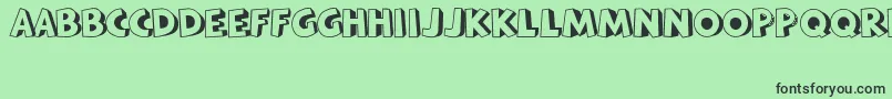 BataviaKota Font – Black Fonts on Green Background