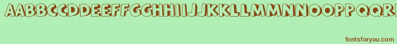 BataviaKota Font – Brown Fonts on Green Background