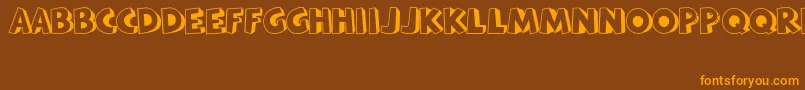 BataviaKota Font – Orange Fonts on Brown Background