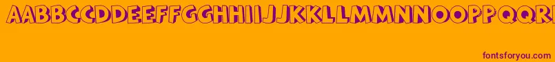 BataviaKota Font – Purple Fonts on Orange Background
