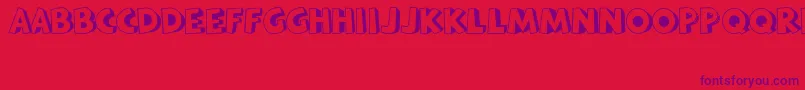 BataviaKota Font – Purple Fonts on Red Background