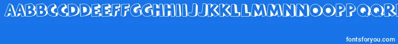 BataviaKota Font – White Fonts on Blue Background