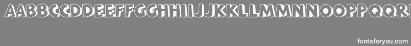 フォントBataviaKota – 灰色の背景に白い文字