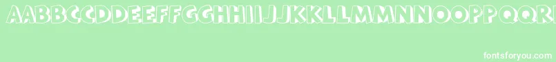 BataviaKota Font – White Fonts on Green Background