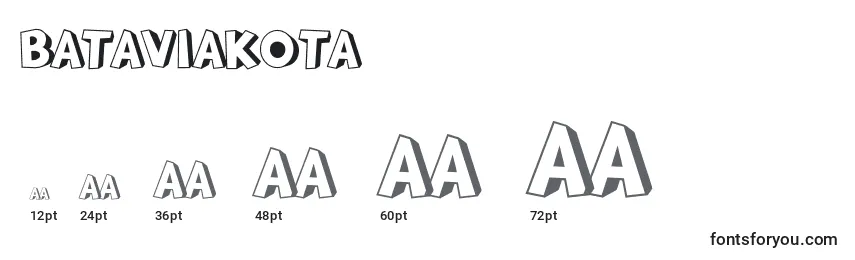Размеры шрифта BataviaKota (78530)