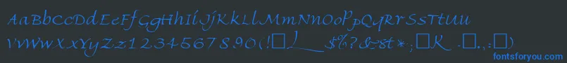 FriherrsRegular Font – Blue Fonts on Black Background