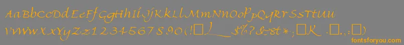 FriherrsRegular Font – Orange Fonts on Gray Background