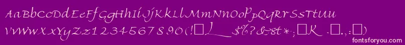 FriherrsRegular Font – Pink Fonts on Purple Background