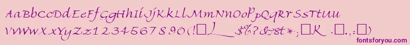 FriherrsRegular Font – Purple Fonts on Pink Background