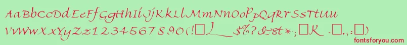 FriherrsRegular Font – Red Fonts on Green Background