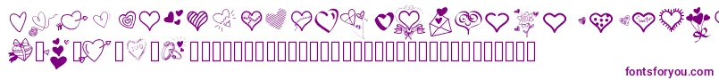 Pwlittlehearts-fontti – violetit fontit