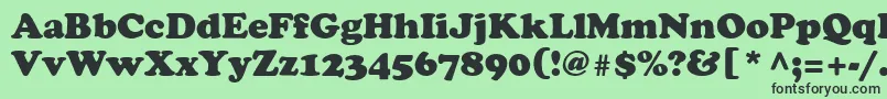 フォントAgcoo5 – 緑の背景に黒い文字