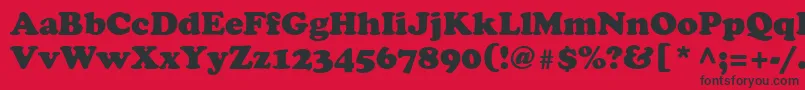 Agcoo5 Font – Black Fonts on Red Background