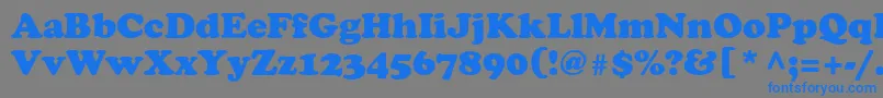 フォントAgcoo5 – 灰色の背景に青い文字