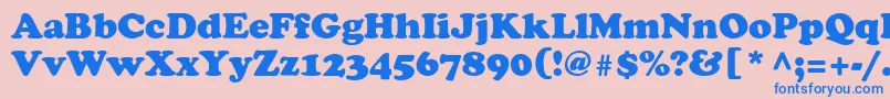 Agcoo5 Font – Blue Fonts on Pink Background